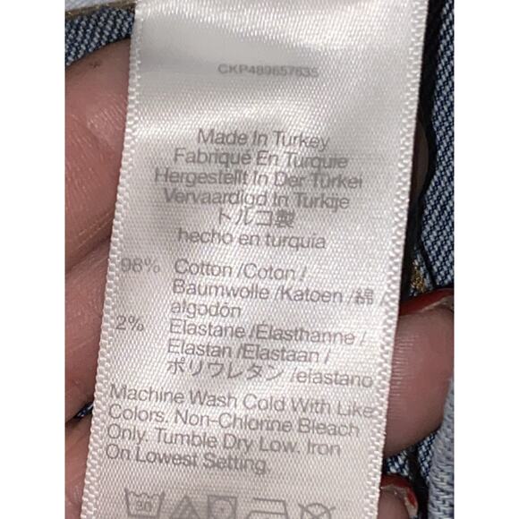 MADEWELL Jeans Womens 24 High Rise Skinny Stretch Frayed Hem Denim Blue - Picture 8 of 11